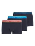 Tommy Hilfiger Men's Boxer Short Trunks Underwear Pack of 3, Multicolor (Cer Aqua/Deep Indigo/Dockside Red), S