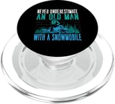 Never Underestimate Sports Motor Sled Snowmobile Racing PopSockets PopGrip for MagSafe