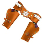 WIDMANN MILANO PARTY FASHION - Ceinture de cowboy deluxe, avec 2 poches et étoile de shérif, Far West, Accessoire, Carnaval