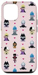 Coque pour iPhone 15 Disney Villains Kawaii Chibi Cœurs Rose