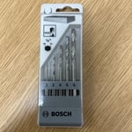 (X) BOSCH Brad Point HSS 5pc Drill Bit Set HEX Shank 1/4” Wood Ply MDF