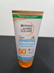 GARNIER AMBRE SOLAIRE SPF 50+ Sensitive Advanced Kids BRAND NEW Cream 175 ml