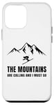 Coque pour iPhone 12 mini The Mountains Are Calling And I Must Go Skier Ski Men