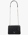 Guess Jena Black Logo Stamp Cross-Body Bag