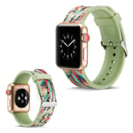 Apple Watch Series 5 40mm camouflage silikoninen kellonauha - Kaleidoskooppisia Muotoja Monivärinen