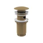 Bonde pour lavabo clic-clac 5/4 " Avec trop-plein, Gold brossé (A392-G-B)