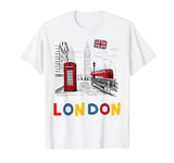 London Souvenirs Idea For Kids & English British Memorabilia T-Shirt