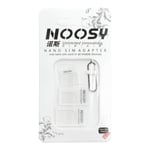 Sovitin Nano SIM/Micro, Micro Sim/Nano Sim (NOOSY 3in1) valkoinen