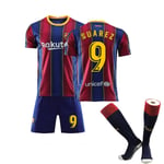 Suarez#9 Hemma Barcelona fotboll Hemma T-shirt set Barn Vuxen 24 130-140CM