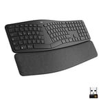 Logitech Ergo K860 Funk-Tastatur Allemand, QWERTZ Noir Ergonomisch, Handballenauflage