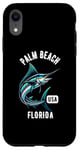 Coque pour iPhone XR Motif Palm Beach Floride USA Fishing