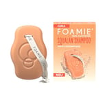 Foamie Shampooing ferme SQUALAN pour boucles, spécialisé dans les cheveux ondulés et bouclés, favorise des boucles plus soignées et définies, formule parfaite de soin des boucles, 80 g