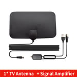 Antenne TV numérique intérieure active,haute qualité,amplificateur de 50 Beauté,design plat HD,4K,25dB,gain élevé,boîtier TV DTV - Type with amplifier #A