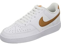 NIKE Women's Court Vision Low Sneaker, WHITE/METALLIC COPPER, 3 UK