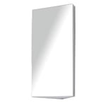 HOMCOM Armoire Miroir Salle de Bain Armoire de Toilette Murale Meuble d'angle 2 étagères dim. 30L x 18,4l x 60H cm Acier INOX.