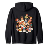 Kids Playing Instruments Music Education Zip Hoodie