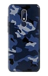 Navy Blue Camo Camouflage Case Cover For Nokia 5.1, Nokia 5 2018