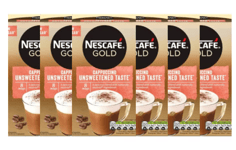 Nescafe Gold Cappuccino Unsweetened Instant Coffee 8 Pouches 113.6g - Pack of 6