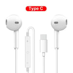 Type C Headphones Earphones Earbuds For Samsung Galaxy For Apple 15 16 Pro Max