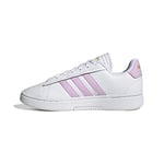 adidas Femme Grand Court Alpha Baskets, FTWR White/Bliss Lilac/Gold met, 39 1/3 EU