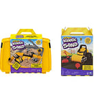 Kinetic Sand, Construction Site Folding Sandbox Playset with Vehicle and 907g, for Kids Aged 3 and Up & , Pave and Play Construction Set with Vehicle and 227g Black, for Kids Aged 3 and Up