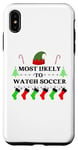 iPhone XS Max Most Likely To Watch Soccer Family Santa Elf Hat Case