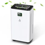 12L/Day Dehumidifiers for Home, Dehumidifier with Digital Humidity Display & Control, 24H Timer, Continuous Drain, 2.5L Water Tank & Drain Hose for Damp & Condensation, Ideal for Basement/Large Room