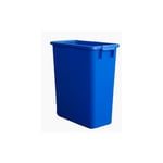 Poubelle de tri rectangulaire 60 Litres bleue sans couvercle