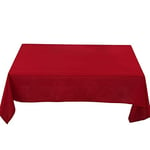 Deconovo Nappe Exterieur Decoration Waterproof pour Table Carré 150x150cm Noël Rouge