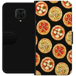 Tegnebogsetui til Xiaomi Redmi Note 9S med Pizza motiv