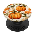 Halloween Citrouille Floral Automne Motif Vintage Thanksgiving PopSockets PopGrip Interchangeable