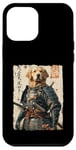 Coque pour iPhone 12 Pro Max Samurai Dog Warrior Japanese Ukiyo-e Œuvre d'art Chien Samouraï