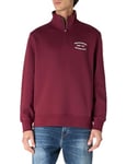 GANT Small Graphic Sweat Demi-Fermeture éclair Maillot de survêtement, Bordeaux, XXL Homme