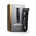 MANSCAPED® The Beard Hedger® Premium Men's Beard Trimmer, 20 Length Adjustable Blade Wheel, Stainless Steel T-Blade for Precision Facial Hair Trimming, Cordless Waterproof Wet/Dry Clipper