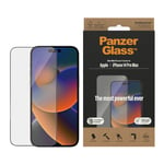 iPhone 14 Pro Max PanzerGlass Ultra Wide Fit Skärmskydd med EasyAligner - Antibakteriellt - Diamond Strength - Transparent / Svart kant