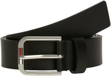 Tommy Jeans Ceinture Homme Austin 3.5 Cuir, Noir (Black), 95 cm