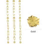 1 setti tee-se-itse kulta/hopea/värillinen paperi Happy Birthday liput Garland-Gold-1 kpl