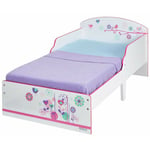 Lit Enfant 70 x 140 cm P'tit Bed Cosy Flower Power - Dim : 142 x 77 x 59 cm -PEGANE-