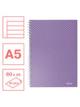 Esselte Colour'Breeze A5 Notebook lined wirebound Lavender