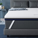 BedStory Surmatelas 120 x 190CM, Épaisseur 7,5CM, Surmatelas Memoire de Forme Gel, Surmatelas Ergonomique, Ventilé Haute Densité, Housse Hypoallergénique Lavable