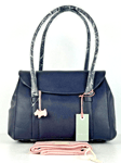 Radley Shoulder Bag Work Bag Medium to Large "Waterloo" Navy Blue Leather New