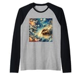 Leonardo Da Vinci Man Raglan Baseball Tee