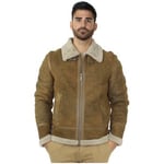 Blouson Oakwood  Veste peaux lainées  ref 46976 Café