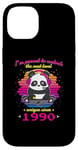 Coque pour iPhone 14 Né en 1990 Anniversaire Fun Panda Gaming Unlock The Next Level