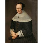 Artery8 Kamper Portrait 17th Century Woman Premium Wall Art Canvas Print 18X24 Inch