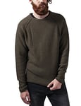 Urban Classics Men's Raglan Wideneck Sweater Sweatshirt, Green (Olive 176), M