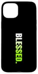 iPhone 15 Plus Green Blessed. Vertical Green Color Graphic Case