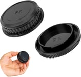 Kit de Capuchons d'objectif, 1x Capuchon de boîtier et 1x Capuchon d'objectif arrière, Compatible avec PENTAX Q, pour Tous Pentax Q modèles, Capuchons de Protection de Remplacement, Appareil.[G459]