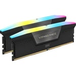 Corsair Vengeance RGB 32GB (2x16GB) DDR5 RAM 5200MHz C40 Memory Kit - Black CMH32GX5M2B5200C40