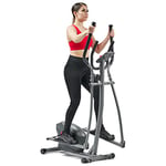 Sunny Health & Fitness Machine elliptique compacte performante avec résistance réglable sur 8 Niveaux, capteur de pouls, Application SunnyFit - SF-E320033